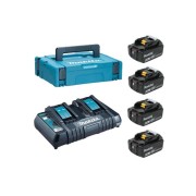 Комплект аккумулятор LXT 18.0 В BL1860B 4 шт. + зарядное устройство DC18RD в кейсе