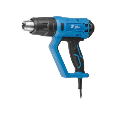 Термовоздуходувка BULL HG 6501 в чем. + набор сопл, 2000 Вт, 50-650 °С, плавная рег., LCD-дисплей Термовоздуходувка BULL HG 6501 в чем. + набор сопл, 2000 Вт, 50-650 °С, плавная рег., LCD-дисплей