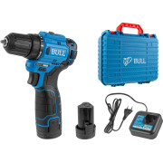 Аккум. дрель-шуруповерт BULL SR 1203 в чем. БЕСЩЕТ., 12 В, 37 Н*м, 2*2 А*ч акб, БЗП 10 мм
