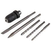 Перфоратор BULL BH 2802 в чем. 850 Вт, 3.2 Дж, 28 мм, 4 реж. + 2 зубила, 3 сверла, БЗП в комплекте