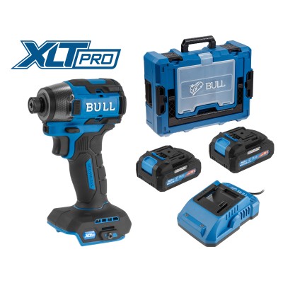 Аккум. ударный гайковерт/винтоверт BULL CID 2218 Xcase, XLTpro, SET, БЕСЩЕТ., 18 В, 220 Н*м, 2х4 А*ч Аккум. ударный гайковерт/винтоверт BULL CID 2218 Xcase, XLTpro, SET, БЕСЩЕТ., 18 В, 220 Н*м, 2х4 А*ч