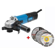 Одноручная углошлифмашина BULL WS 1204 в кор.+АКЦИЯ (3 круга BOSCH)