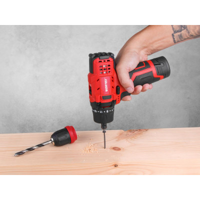 Аккум. дрель-шуруповерт WORTEX BD 1215 LiSET в чем. 12 В, 30 Н*м, 2х1.5 А*ч, БЗП 10 мм Аккум. дрель-шуруповерт WORTEX BD 1215 LiSET в чем. 12 В, 30 Н*м, 2х1.5 А*ч, БЗП 10 мм