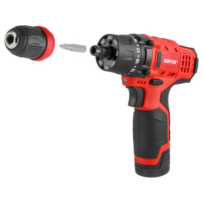 Аккум. дрель-шуруповерт WORTEX BD 1215 LiSET в чем. 12 В, 30 Н*м, 2х1.5 А*ч, БЗП 10 мм Аккум. дрель-шуруповерт WORTEX BD 1215 LiSET в чем. 12 В, 30 Н*м, 2х1.5 А*ч, БЗП 10 мм