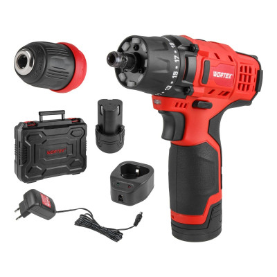 Аккум. дрель-шуруповерт WORTEX BD 1215 LiSET в чем. 12 В, 30 Н*м, 2х1.5 А*ч, БЗП 10 мм Аккум. дрель-шуруповерт WORTEX BD 1215 LiSET в чем. 12 В, 30 Н*м, 2х1.5 А*ч, БЗП 10 мм