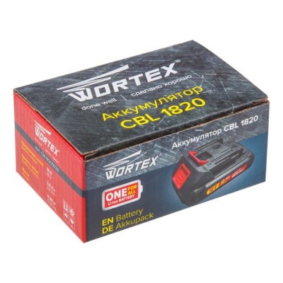 Аккумулятор WORTEX CBL 1820 18.0 В, 2.0 А/ч, Li-Ion ALL1 XLT Аккумулятор WORTEX CBL 1820 18.0 В, 2.0 А/ч, Li-Ion ALL1 XLT
