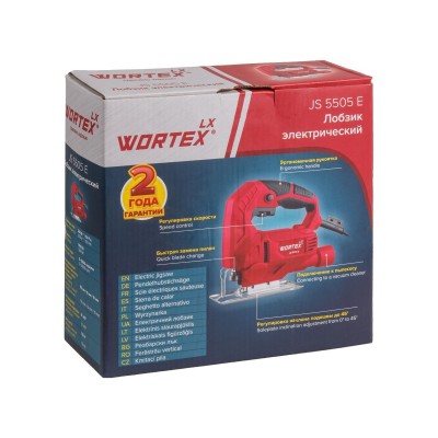 Лобзик электрический WORTEX LX JS 5505 E в кор. 500 Вт, 0-3000 ход/мин, пропил до 55 мм. Лобзик электрический WORTEX LX JS 5505 E в кор. 500 Вт, 0-3000 ход/мин, пропил до 55 мм.