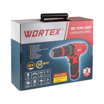 Аккум. дрель-шуруповерт WORTEX BD 1215 LiSET в чем. 12 В, 30 Н*м, 2х1.5 А*ч, БЗП 10 мм Аккум. дрель-шуруповерт WORTEX BD 1215 LiSET в чем. 12 В, 30 Н*м, 2х1.5 А*ч, БЗП 10 мм