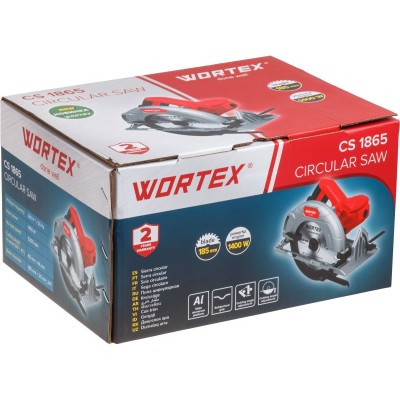 Циркулярная пила WORTEX CS 1865 в кор. 1400 Вт, 185 мм, пропил до 65 мм, алюм. подошва Циркулярная пила WORTEX CS 1865 в кор. 1400 Вт, 185 мм, пропил до 65 мм, алюм. подошва