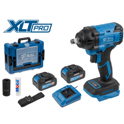 Аккум. ударный гайковерт BULL SC 1804 Xcase, XLTpro, БЕСЩЕТ., 18 В, 400 Н*м, 1/2", 2х4 А*ч, з/у 4 А Аккум. ударный гайковерт BULL SC 1804 Xcase, XLTpro, БЕСЩЕТ., 18 В, 400 Н*м, 1/2", 2х4 А*ч, з/у 4 А