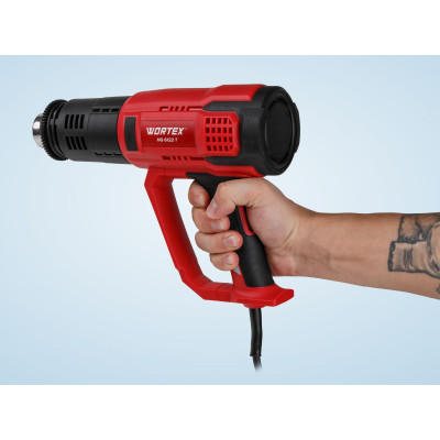 Термовоздуходувка WORTEX HG 6122 T в кор. + набор сопл 2000 Вт, 3 режима., 60-600 °С Термовоздуходувка WORTEX HG 6122 T в кор. + набор сопл 2000 Вт, 3 режима., 60-600 °С