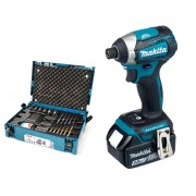 Аккум. шуруповерт MAKITA LXT DTD 154 RFE в чем. + Набор оснастки MAKITA 56 предметов (B-53768)