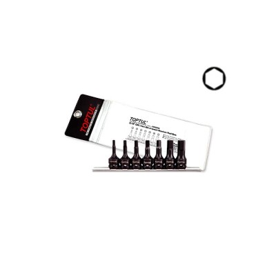 Набор бит шестигр. под головку 3/8" ударных 4-12 мм 7пр. на подвесе TOPTUL Набор бит шестигр. под головку 3/8" ударных 4-12 мм 7пр. на подвесе TOPTUL