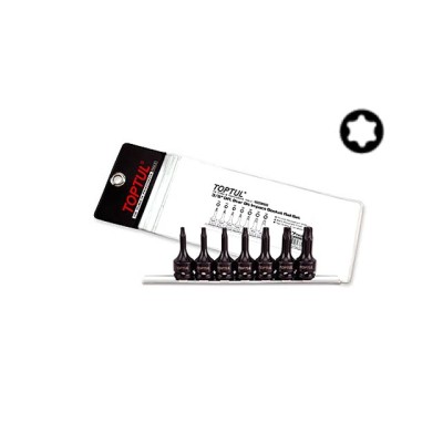 Набор бит шестигр. под головку 3/8" ударных T20-T50 7пр. на подвесе TOPTUL Набор бит шестигр. под головку 3/8" ударных T20-T50 7пр. на подвесе TOPTUL