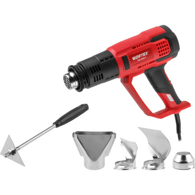 Термовоздуходувка WORTEX HG 6124 T в кор. + набор сопл 2000 Вт, 2 режима., 60-600 °С Термовоздуходувка WORTEX HG 6124 T в кор. + набор сопл 2000 Вт, 2 режима., 60-600 °С