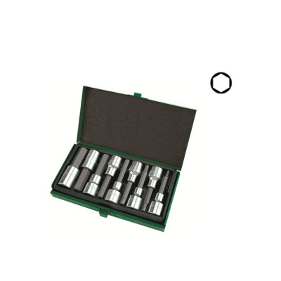 Набор бит шестигр. под головку 1/2" 9пр. 4-17мм 80мм TOPTUL Набор бит шестигр. под головку 1/2" 9пр. 4-17мм 80мм TOPTUL