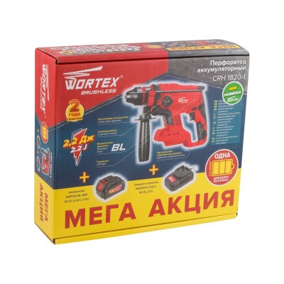 Аккум. перфоратор WORTEX CRH 1820-1 в кор. ALL1 XLT Аккум. перфоратор WORTEX CRH 1820-1 в кор. ALL1 XLT