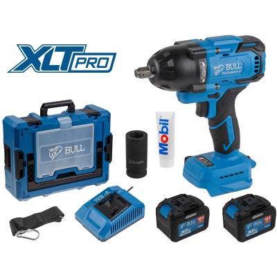 Аккум. ударный гайковерт BULL SC 1807 Xcase, XLTpro, БЕСЩЕТ., 18 В, 750 Н*м, 1/2", 2х6 А*ч, з/у 6 А Аккум. ударный гайковерт BULL SC 1807 Xcase, XLTpro, БЕСЩЕТ., 18 В, 750 Н*м, 1/2", 2х6 А*ч, з/у 6 А