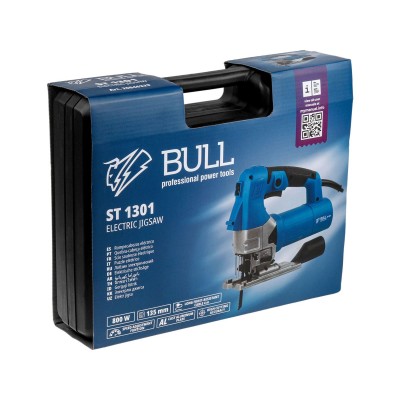 Лобзик электрический BULL ST 1301 в чем. 800 Вт, 800-2600 ход/мин, до 135 мм Лобзик электрический BULL ST 1301 в чем. 800 Вт, 800-2600 ход/мин, до 135 мм