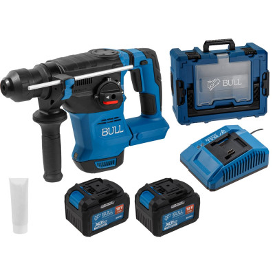 Аккум. перфоратор BULL CBH 1826 Xcase, XLTpro, БЕСЩЕТ., 18 В, 2.6 Дж, 26 мм, 2x6 А*ч, з/у Аккум. перфоратор BULL CBH 1826 Xcase, XLTpro, БЕСЩЕТ., 18 В, 2.6 Дж, 26 мм, 2x6 А*ч, з/у