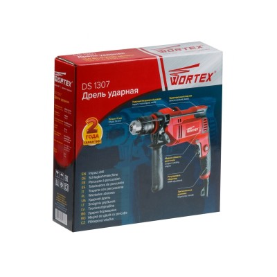 Дрель ударная WORTEX DS 1307 в кор. 750 Вт, 1 скор, 26 мм в дер. Дрель ударная WORTEX DS 1307 в кор. 750 Вт, 1 скор, 26 мм в дер.