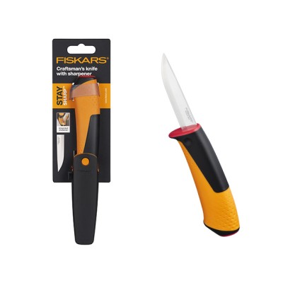 Нож ремесленный с точилкой FISKARS Нож ремесленный с точилкой FISKARS