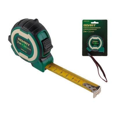Рулетка 3м/16мм двухкомпон. корп. ВОЛАТ Рулетка 3м/16мм двухкомпон. корп. ВОЛАТ