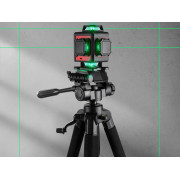 Нивелир лазерный линейный WORTEX LX LL 0340-2 (4х360°, до 25 м, +/- 0.3 мм/м, зеленый)