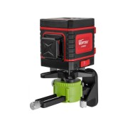 Нивелир лазерный WORTEX LL 0330-1 в чем. + аксессуары 3х360°, до 25 м, +/- 0.3 мм/м, зеленый