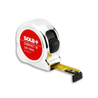 Рулетка 5м/19мм "Compact M" COM 5m (SOLA) Магнитный наконечник Рулетка 5м/19мм "Compact M" COM 5m (SOLA) Магнитный наконечник