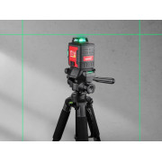 Нивелир лазерный линейный WORTEX LX LL 0330-2 (3х360°, до 25 м, +/- 0.3 мм/м, зеленый)