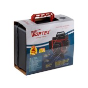 Нивелир лазерный WORTEX LL 0340 в чем. + аксессуары 4х360°, до 25 м, +/- 0.3 мм/м, зеленый