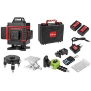 Нивелир лазерный WORTEX LL 0340 в чем. + аксессуары 4х360°, до 25 м, +/- 0.3 мм/м, зеленый