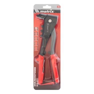 Заклепочник литой, 260 мм, заклепки 2.4-3.2-4.0-4.8 мм Matrix Заклепочник литой, 260 мм, заклепки 2.4-3.2-4.0-4.8 мм Matrix