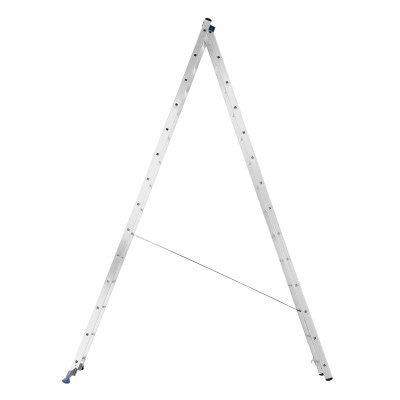 Лестница, 2 х 14 ступеней, алюминиевая, двухсекционная, Сибртех Лестница, 2 х 14 ступеней, алюминиевая, двухсекционная, Сибртех