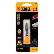 Борфреза по металлу твердосплавная, параболическая, тип-F, 12 мм Denzel