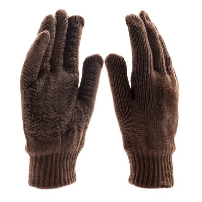 Перчатки трикотажные, двойные, полушерстяные, с ПВХ покрытием, Сибртех Перчатки трикотажные, двойные, полушерстяные, с ПВХ покрытием, Сибртех