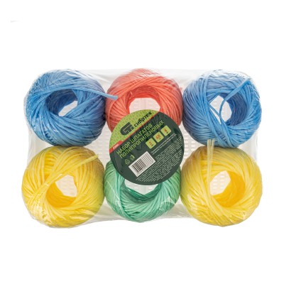 Набор шпагатов полипропиленовых, 6 шт, 2 мм, L 60 м, MIX цветов, Сибртех Набор шпагатов полипропиленовых, 6 шт, 2 мм, L 60 м, MIX цветов, Сибртех