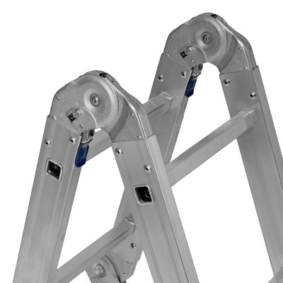 Лестница шарнирная алюминиевая, 4 х 2 ступени, Сибртех Лестница шарнирная алюминиевая, 4 х 2 ступени, Сибртех