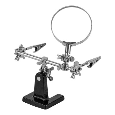 Зажим для пайки "Третья рука" с лупой Sparta Зажим для пайки "Третья рука" с лупой Sparta