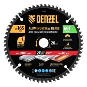 Пильный диск по алюминию ф165 х 20 мм, 60 зубьев Denzel