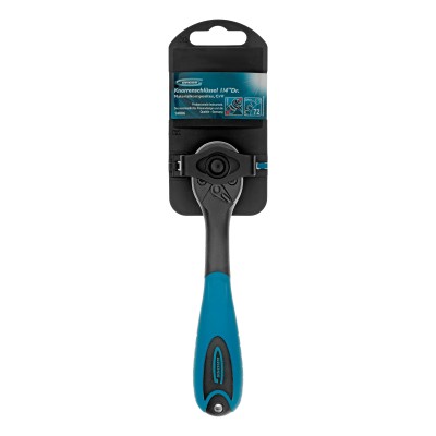 Ключ-трещотка 1/4", CrV, 72 зуба, с быстрым сбросом Gross Ключ-трещотка 1/4", CrV, 72 зуба, с быстрым сбросом Gross