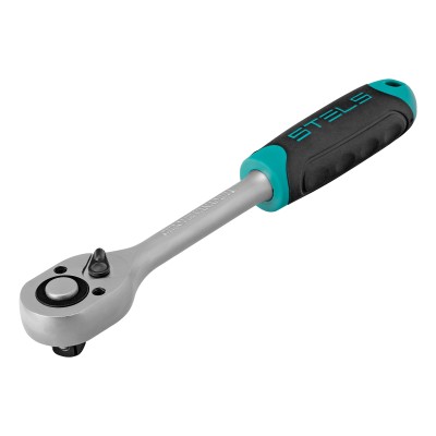 Ключ-трещотка 1/2", CrV, 72 зуба, с быстрым сбросом, матовый хром Stels Ключ-трещотка 1/2", CrV, 72 зуба, с быстрым сбросом, матовый хром Stels