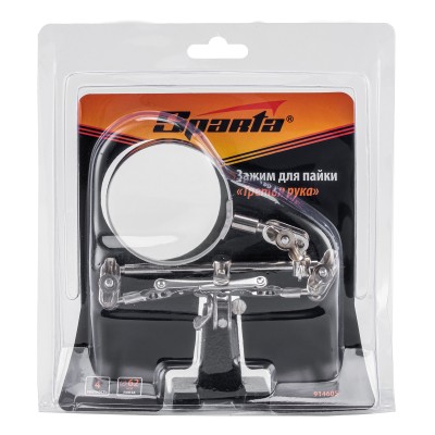Зажим для пайки "Третья рука" с лупой Sparta Зажим для пайки "Третья рука" с лупой Sparta