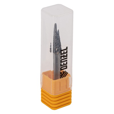 Борфреза по металлу твердосплавная, коническая закругленная, тип-L, 8 мм Denzel Борфреза по металлу твердосплавная, коническая закругленная, тип-L, 8 мм Denzel