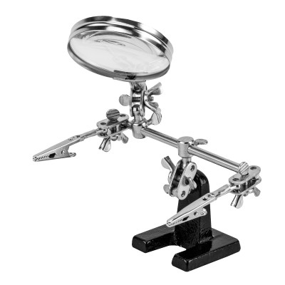 Зажим для пайки "Третья рука" с лупой Sparta Зажим для пайки "Третья рука" с лупой Sparta