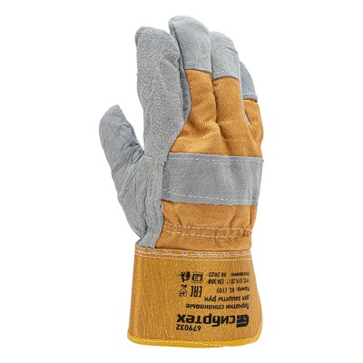 Перчатки спилковые комбинированные, усиленные, утолщенные, размер XL, Сибртех Перчатки спилковые комбинированные, усиленные, утолщенные, размер XL, Сибртех