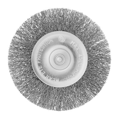 Щетка для дрели 100 мм, плоская со шпилькой, витая проволока Сибртех Щетка для дрели 100 мм, плоская со шпилькой, витая проволока Сибртех