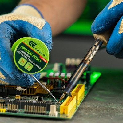 Припой с канифолью, D 2 мм, 25 г, POS61, на пластмассовой катушке Сибртех Припой с канифолью, D 2 мм, 25 г, POS61, на пластмассовой катушке Сибртех