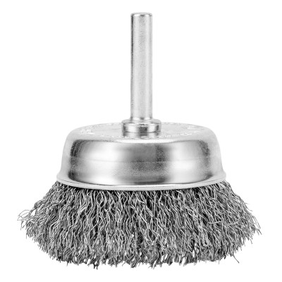 Щетка для дрели, 65 мм, "чашка" со шпилькой, витая проволока Сибртех Щетка для дрели, 65 мм, "чашка" со шпилькой, витая проволока Сибртех